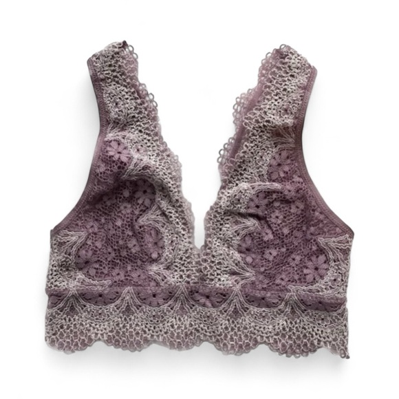 PINK Victoria's Secret Other - Victoria’s Secret Lace Bralette White Purple
